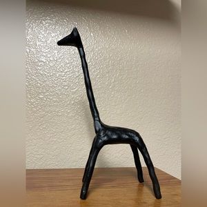 Abstract Cast Iron Black Giraffe 10” Tall